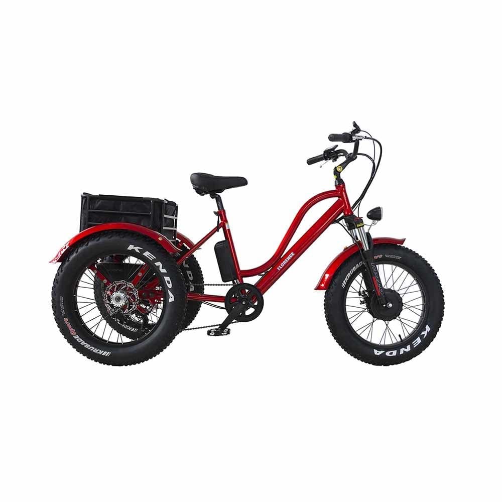 Products Daymak Florence Electric Bicycle 48V 3 Wheel Fat Tire Ebike Red