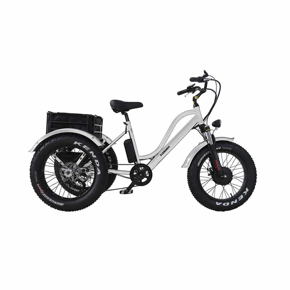 Products Daymak Florence Electric Bicycle 48V 3 Wheel Fat Tire Ebike White