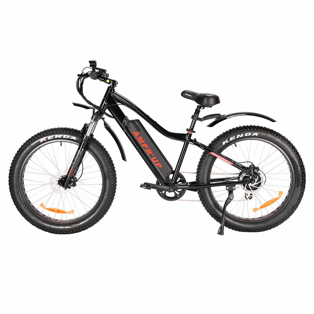 Amprup 2.0 500 Watt Fat Tire Ebike Black2
