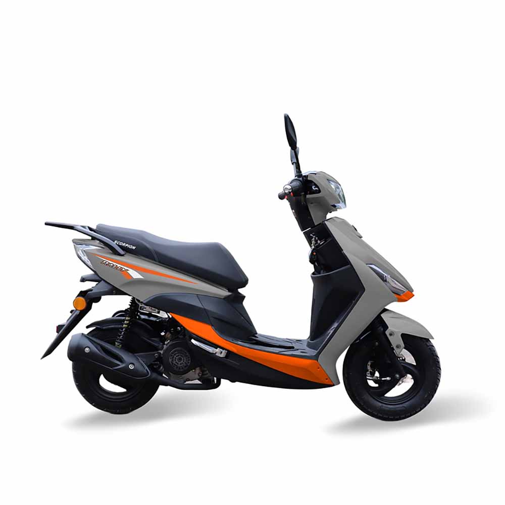 Scorpion Rally 50cc Gas Moped Scooter Grey