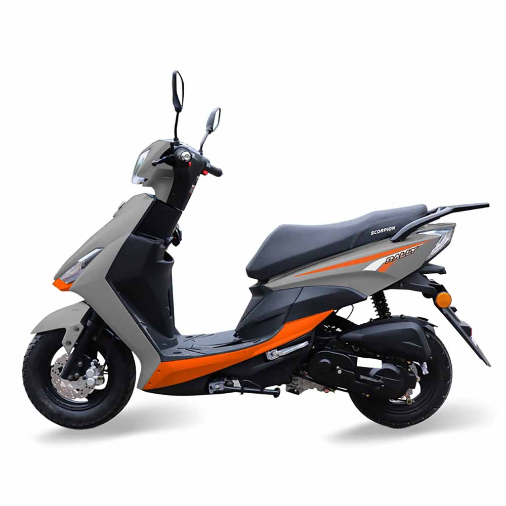 Scorpion Rally 50cc Gas Moped Scooter Grey2