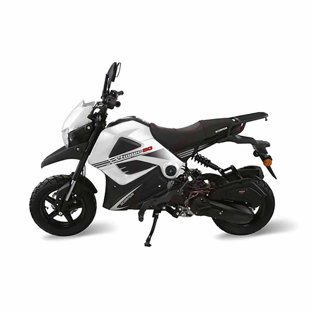 Scorpion Stinger 50cc Gas Moped Scooter White