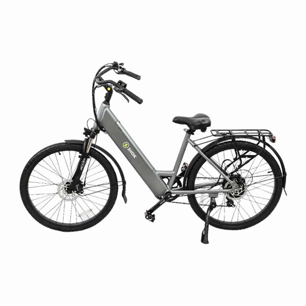Shok Nova Grey 500 Watt Step Through Electric Bike