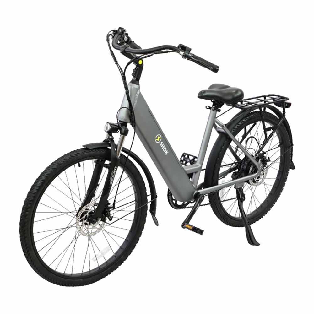 Shok Nova Grey 500 Watt Step Through Electric Bike2