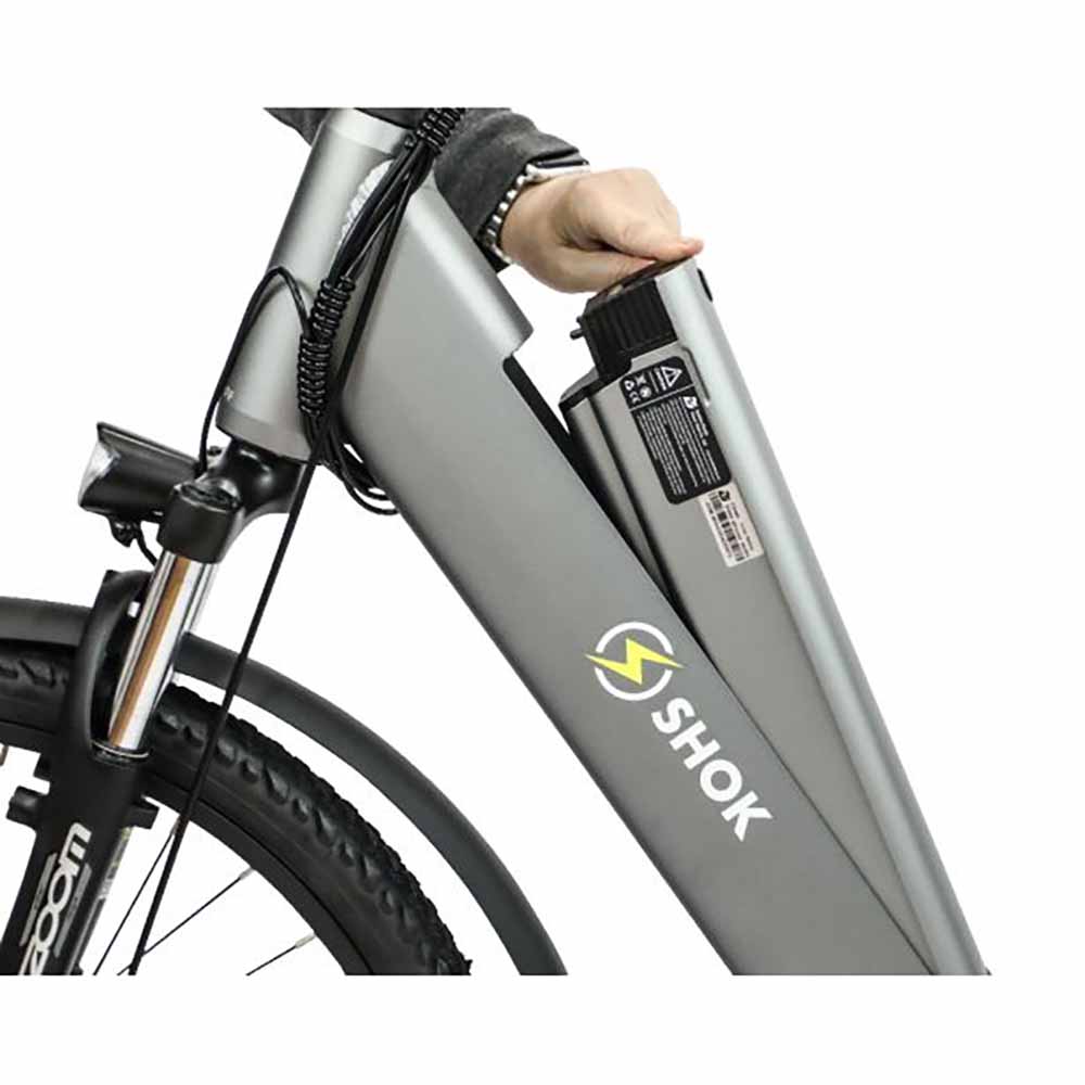 Shok Nova Grey 500 Watt Step Through Electric Bike4