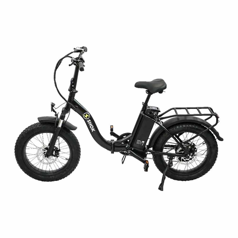 Shok Pulsar 500 Watt Fat Tire Folding Electric Bicycle1