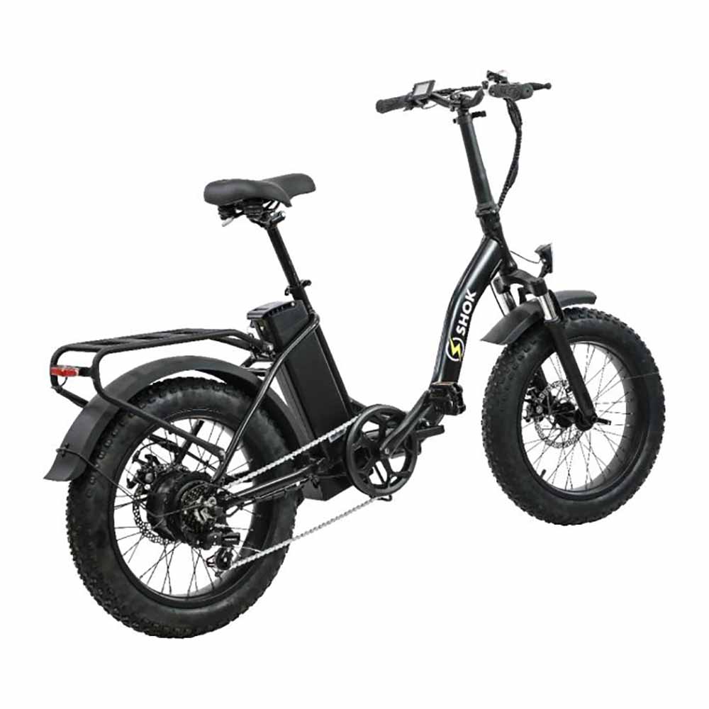 Shok Pulsar 500 Watt Fat Tire Folding Electric Bicycle3
