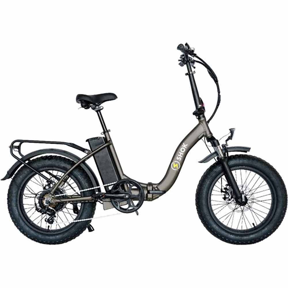Shok Pulsar 500 Watt Fat Tire Folding Electric Bicycle9